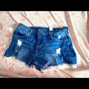 denim shorts